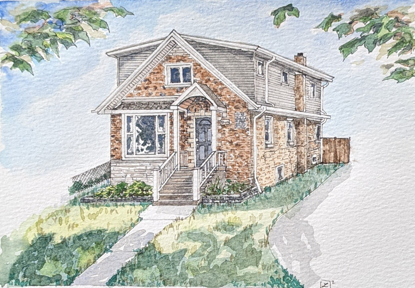 A two-storey on a hill