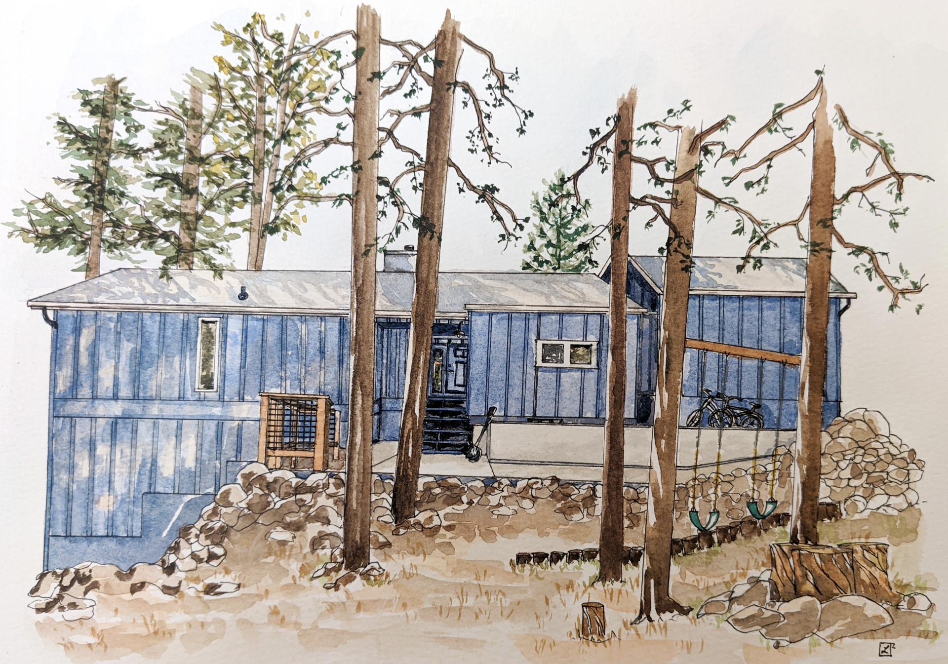 A cabin in the pines